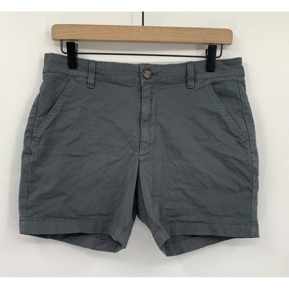 Chubbies Shorts Mens 30 Gray Chino 5.5" Inseam Zip Cotton Stretch Preppy Travel